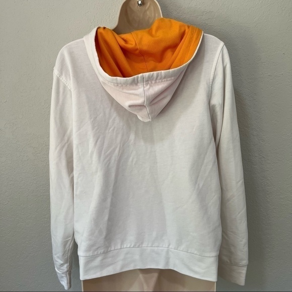 White and yellow Marsh Landing zip up hoodie, S, drawstring, yellow accents. - Picture 5 of 14